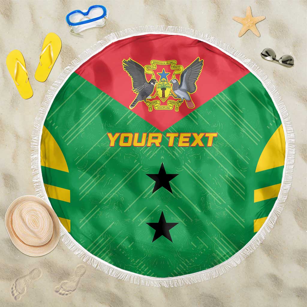 Sao Tome and Principe Football Custom Beach Blanket Sporty Style - Green Color