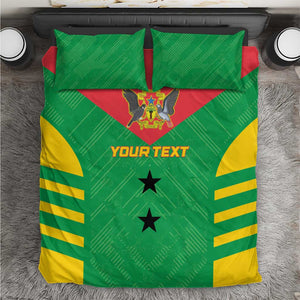 Sao Tome and Principe Football Custom Bedding Set Sporty Style - Green Color