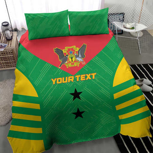 Sao Tome and Principe Football Custom Bedding Set Sporty Style - Green Color