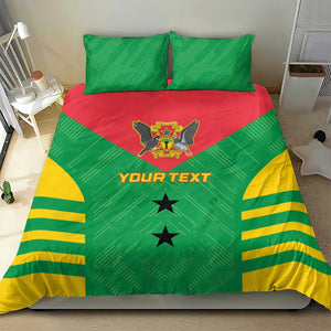 Sao Tome and Principe Football Custom Bedding Set Sporty Style - Green Color