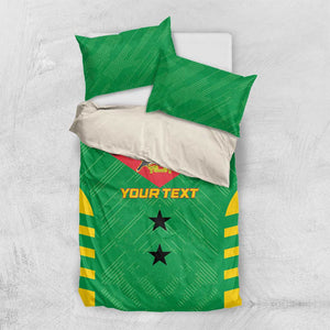 Sao Tome and Principe Football Custom Bedding Set Sporty Style - Green Color