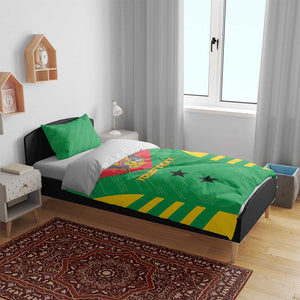 Sao Tome and Principe Football Custom Bedding Set Sporty Style - Green Color