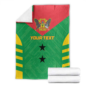 Sao Tome and Principe Football Custom Blanket Sporty Style - Green Color