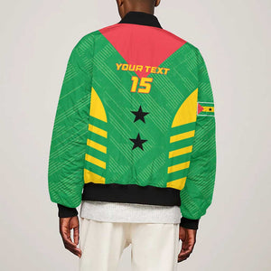 Sao Tome and Principe Football Custom Bomber Jacket Sporty Style - Green Color