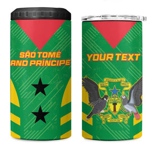 Sao Tome and Principe Football Custom 4 in 1 Can Cooler Tumbler Sporty Style - Green Color