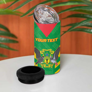 Sao Tome and Principe Football Custom 4 in 1 Can Cooler Tumbler Sporty Style - Green Color