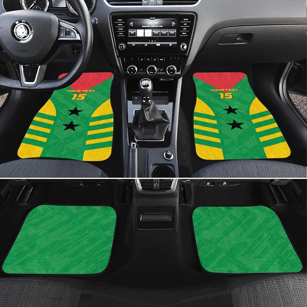 Sao Tome and Principe Football Custom Car Mats Sporty Style - Green Color