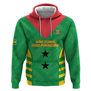 Sao Tome and Principe Football Custom Hoodie Sporty Style - Green Color