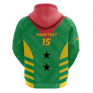 Sao Tome and Principe Football Custom Hoodie Sporty Style - Green Color