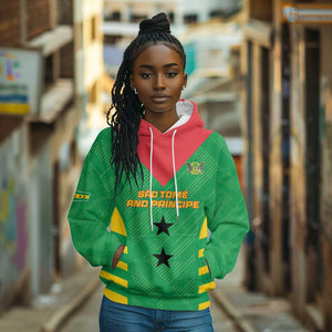 Sao Tome and Principe Football Custom Hoodie Sporty Style - Green Color