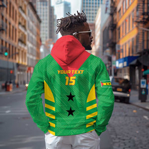 Sao Tome and Principe Football Custom Hoodie Sporty Style - Green Color