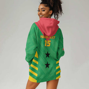 Sao Tome and Principe Football Custom Hoodie Dress Sporty Style - Green Color