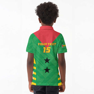 Sao Tome and Principe Football Custom Kid Polo Shirt Sporty Style - Green Color