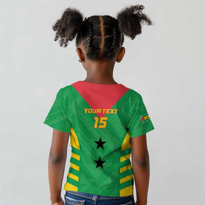 Sao Tome and Principe Football Custom Kid T shirt Sporty Style - Green Color