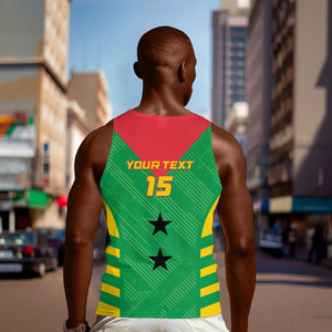 Sao Tome and Principe Football Custom Men Tank Top Sporty Style - Green Color