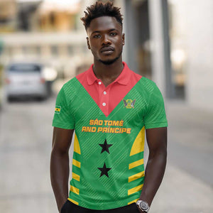 Sao Tome and Principe Football Custom Polo Shirt Sporty Style - Green Color