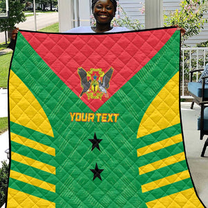 Sao Tome and Principe Football Custom Quilt Sporty Style - Green Color