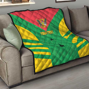 Sao Tome and Principe Football Custom Quilt Sporty Style - Green Color