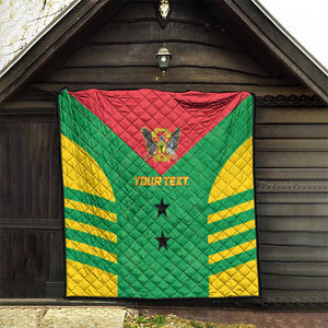 Sao Tome and Principe Football Custom Quilt Sporty Style - Green Color