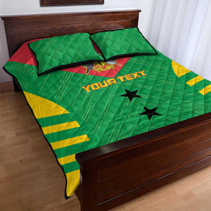 Sao Tome and Principe Football Custom Quilt Bed Set Sporty Style - Green Color