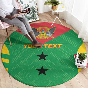 Sao Tome and Principe Football Custom Round Carpet Sporty Style - Green Color