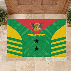 Sao Tome and Principe Football Custom Rubber Doormat Sporty Style - Green Color