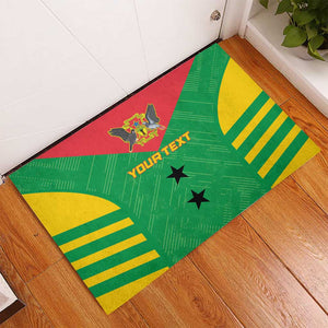 Sao Tome and Principe Football Custom Rubber Doormat Sporty Style - Green Color