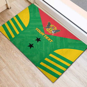 Sao Tome and Principe Football Custom Rubber Doormat Sporty Style - Green Color