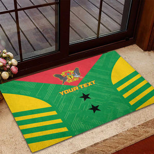 Sao Tome and Principe Football Custom Rubber Doormat Sporty Style - Green Color