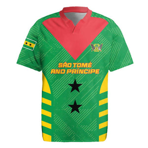 Sao Tome and Principe Football Custom Rugby Jersey Sporty Style - Green Color