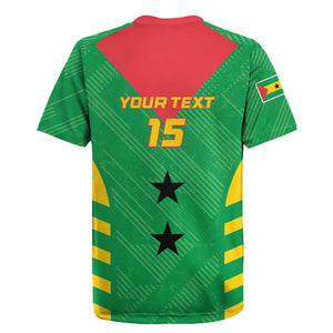 Sao Tome and Principe Football Custom Rugby Jersey Sporty Style - Green Color