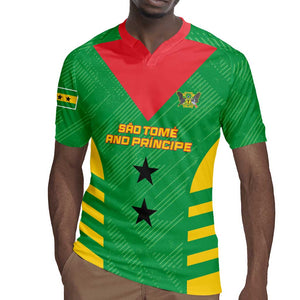 Sao Tome and Principe Football Custom Rugby Jersey Sporty Style - Green Color