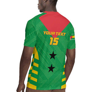 Sao Tome and Principe Football Custom Rugby Jersey Sporty Style - Green Color