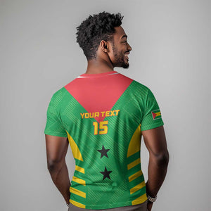 Sao Tome and Principe Football Custom T shirt Sporty Style - Green Color