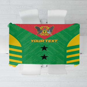 Sao Tome and Principe Football Custom Tablecloth Sporty Style - Green Color