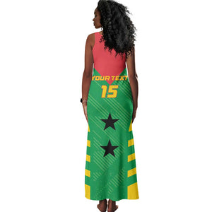 Sao Tome and Principe Football Custom Tank Maxi Dress Sporty Style - Green Color