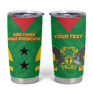 Sao Tome and Principe Football Custom Tumbler Cup Sporty Style - Green Color