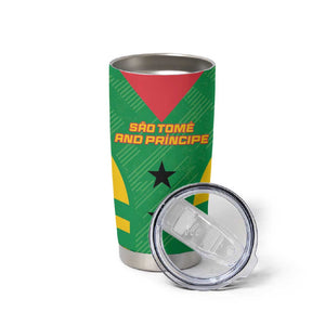 Sao Tome and Principe Football Custom Tumbler Cup Sporty Style - Green Color