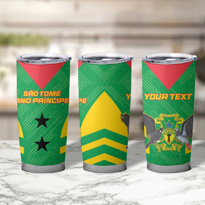 Sao Tome and Principe Football Custom Tumbler Cup Sporty Style - Green Color