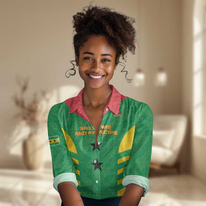 Sao Tome and Principe Football Custom Women Casual Shirt Sporty Style - Green Color