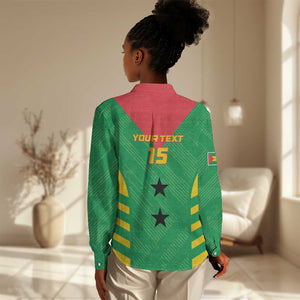 Sao Tome and Principe Football Custom Women Casual Shirt Sporty Style - Green Color