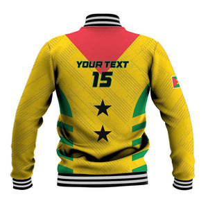 Sao Tome and Principe Football Custom Baseball Jacket Sporty Style - Yellow Color