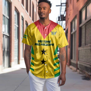 Sao Tome and Principe Football Custom Baseball Jersey Sporty Style - Yellow Color