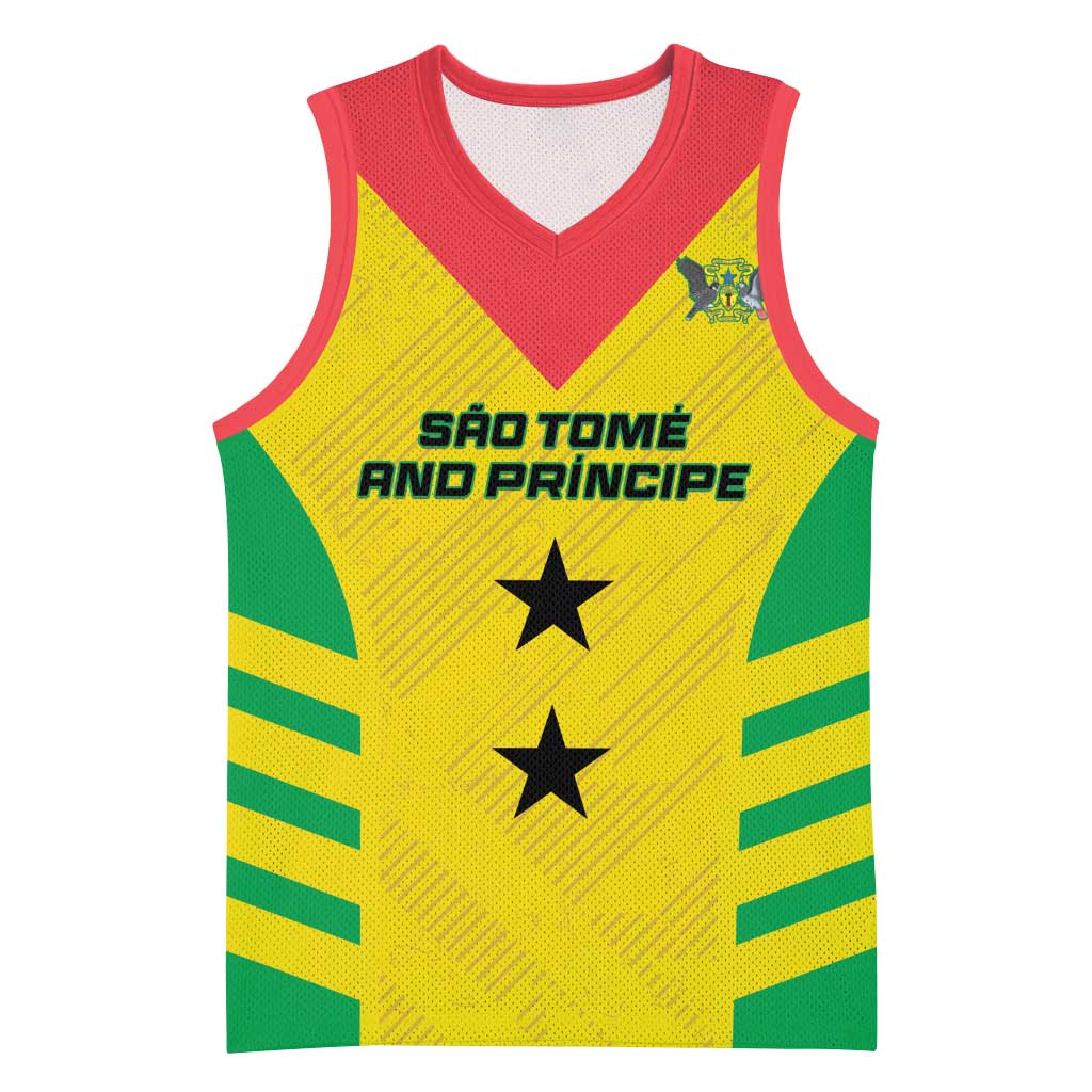 Sao Tome and Principe Football Custom Basketball Jersey Sporty Style - Yellow Color LT15