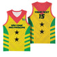 Sao Tome and Principe Football Custom Basketball Jersey Sporty Style - Yellow Color LT15