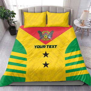 Sao Tome and Principe Football Custom Bedding Set Sporty Style - Yellow Color