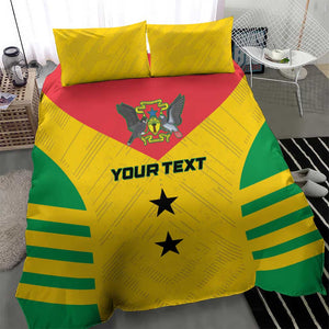 Sao Tome and Principe Football Custom Bedding Set Sporty Style - Yellow Color