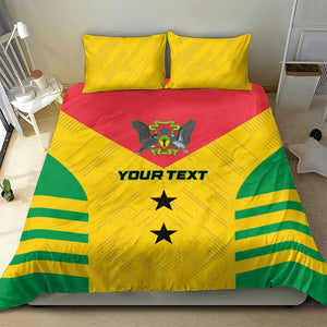 Sao Tome and Principe Football Custom Bedding Set Sporty Style - Yellow Color