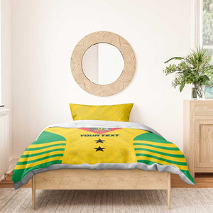 Sao Tome and Principe Football Custom Bedding Set Sporty Style - Yellow Color