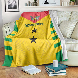 Sao Tome and Principe Football Custom Blanket Sporty Style - Yellow Color